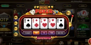 Một bàn cược tại game Mini Poker Yo88